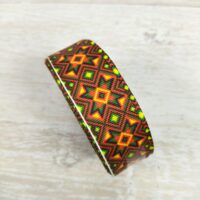 Репс 2,5см буковинский орнамент зеленый