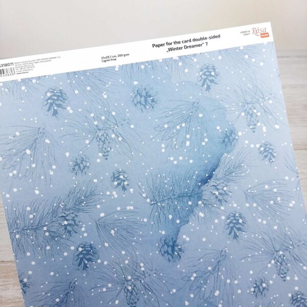 Бумага дизайнерская 21*29,7см 200г/м2 Winter Dreamer 7 мат ТМ Rosa Talent