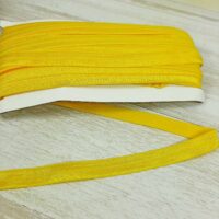 Коса бейка пополамка №132/АВ 1,5см жовта