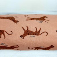 Ткань хлопок Турция с начесом 1,9м Гепарды теракот