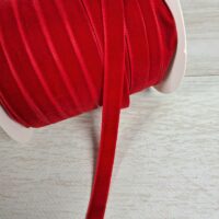 Стрічка оксамитова 1,0см червона