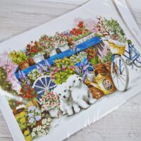 КІО 16-28 Біленькі цуценята 33*45см схема для вишивки нитками