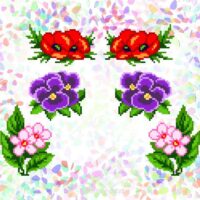 Флізелін водорозчинний К225 Квіткова клумба 6ф. 20*30см