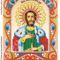 Фея Вышивки ИК-1 Св. Александр, схема под бисер с камнями