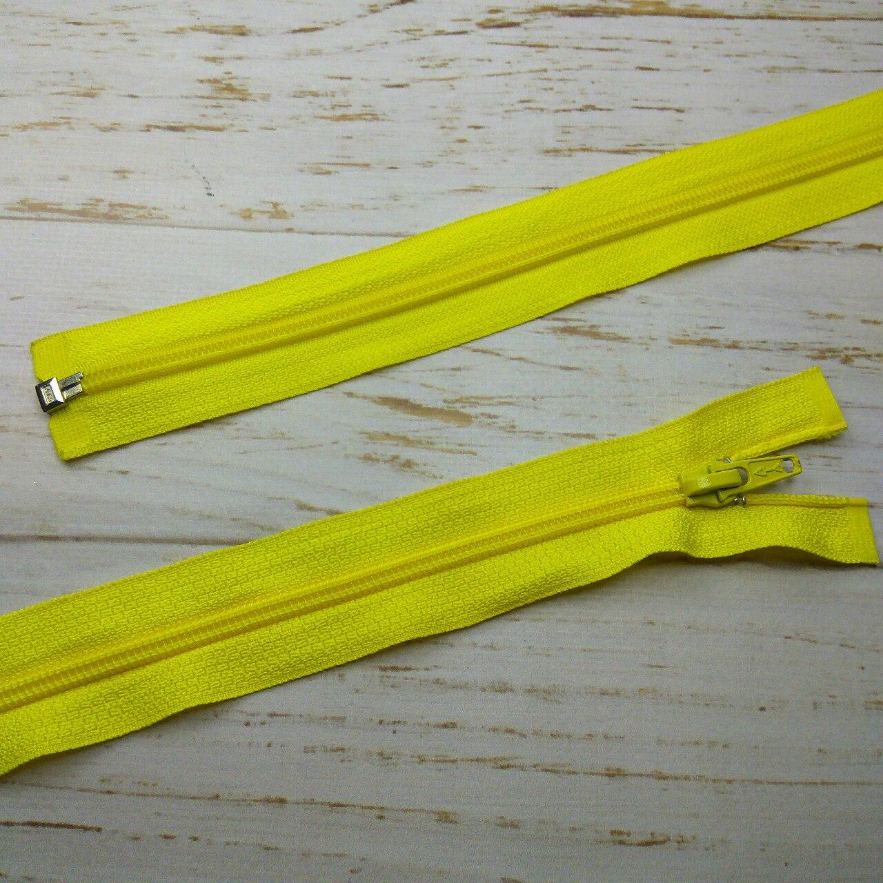Молния разъемная, витая, Т5, 50см, нейлон, 0307 желтый