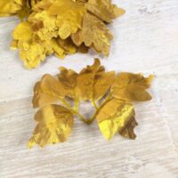 Лист клену атлас 10см золото 23331