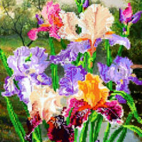 Миледи СЛ-3129 Касатики, схема под бисер