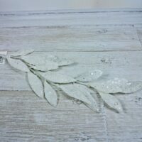 Декоративна гілка 70см, колір - білий глітер 839-480