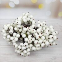 Ягода в цукрі 12см біла пучок