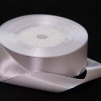 Стрічка атласна 25мм 23м 01 Біла
