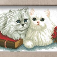 Повна скриня АМ 5534 Два кота, канва с нанесенным рисунком