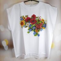 Юма Блуза для вишивки БЛ95 Лілія p.XL