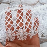 Мереживо макраме 8,7см Решітка біле ТS-7