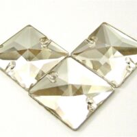 Стразы пришивные Квадрат 16*16мм Crystal