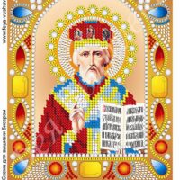 Фея Вышивки НК-3 Св. Николай, схема под бисер со стразами