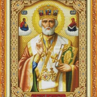 NKF R242 Св. Николай Чудотворец, набор для вышивания нитками