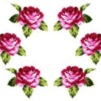 Флізелін водорозчинний К303 Троянди 6ф. 20*30см