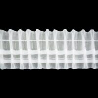 Тесьма шторна 6см органза №152М потройн. складка прозора