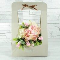 Флористическая корзина 20*12*30см мокко