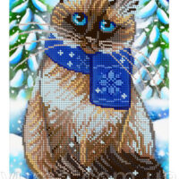 ЮМА 4357 Котик муркотик, схема под бисер