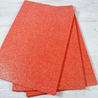 Фоамиран с глитером 2мм 20*30см темно-оранжевый 200624