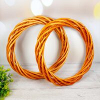 Основа для вінка з лози 30см, оранж А-4510-14