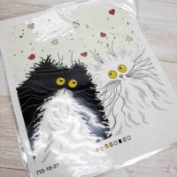 Схема для вишивки нитками ПЗ-16-037 Черно-белая любовь 30*30см
