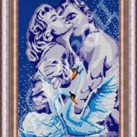 Фея Вышивки ВП-89 Лебеди и влюбленные, схема под бисер