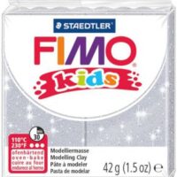 Полимерная глина Fimo Kids №812 (42г), Серебрянная с блестками