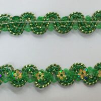 Тесьма парчевая 1,3см №O/5084/19 зеленая