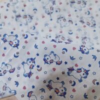 Тканина Ситець ш105см Единорогі блакитні 1м