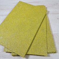 Фоамиран с глитером 2мм 20*30см желтый 200490