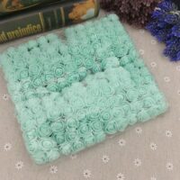 Букет роз из фома 2см 12шт мята (sky bly)