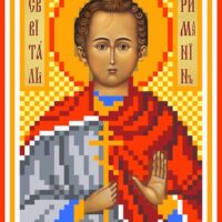 Матренин Посад 3049 Св. Виталий, схема под бисер на шелке