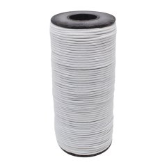 Гумка еластична кругла 1,5мм біла щільна 1265