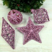 Новорічні іграшки та прикраси. Ялинкові іграшки, ажурні. Лаванда