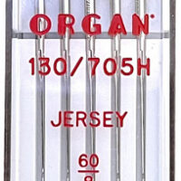 ORGAN (Японія) Голки машинні побутові JERSEY(трикотаж) №60/10,  5шт