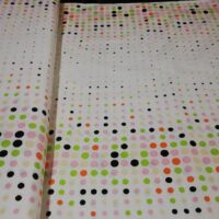 Хлопковая ткань (бязь Gold) 220см Горошек зеленый