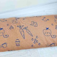 Ткань хлопок Турция 1,4м овощи на рыжем