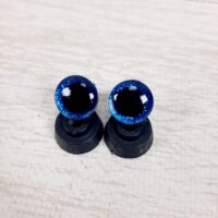 Очі круглі блискучий кант 16мм синя райдуга 1пара ГВ0016б14