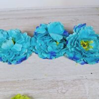 Квітка Півонії 12см блакитно-бузковий Л02