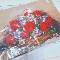 Принт для вишивки "Кошик з трояндами" ROZ-111 А3 28*41см