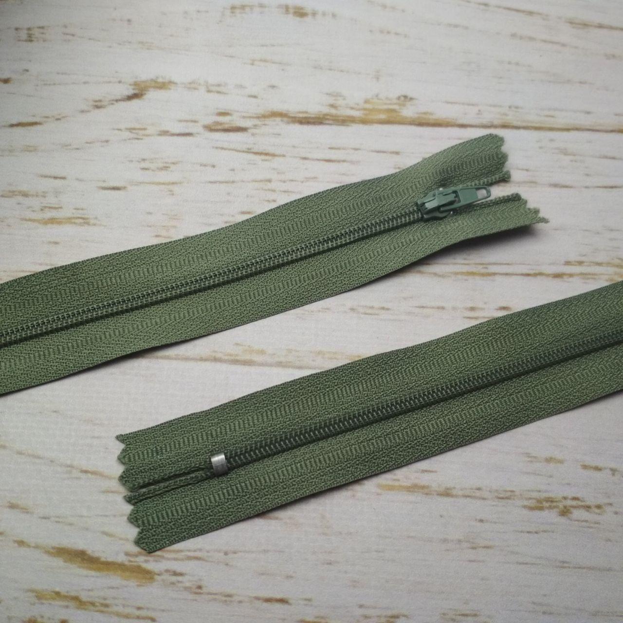 Молния брючная неразъемная, витая, Т3, 18см, нейлон, 3022 фисташка