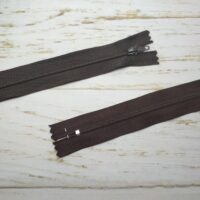 Молния брючная неразъемная, витая, Т3, 18см, нейлон, 3371 темно-коричневый