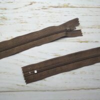 Молния брючная неразъемная, витая, Т3, 18см, нейлон, 0938 коричневый