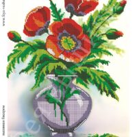 Фея Вышивки В-479 Маки в вазе, схема под бисер