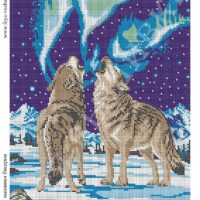 Фея Вышивки ВП-401 Воющие волки , схема под бисер