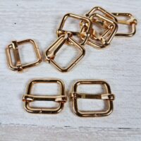 Перетяжка,рамка зі штангою 20*20*3,9мм золото СФ0020п49