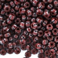 Бисер Чехия Preciosa 33/0 93050 полосатый бордо с черным 25г