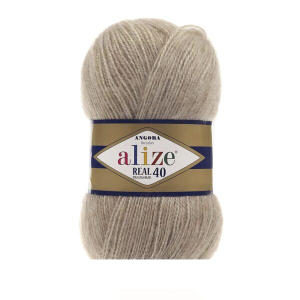 Алізе Ангора Реал 40 (Alize Angora Real) 100г/480м 152 бежевий меланж